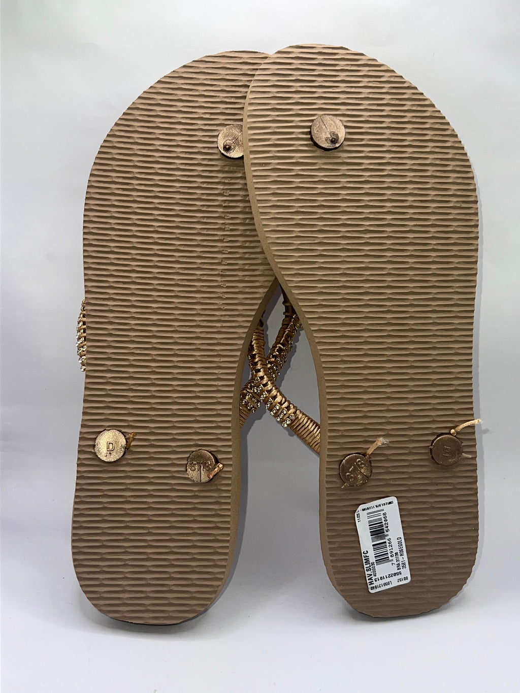 Diamond Flip Flop Custon Slim with Crystal Details Rose Gold