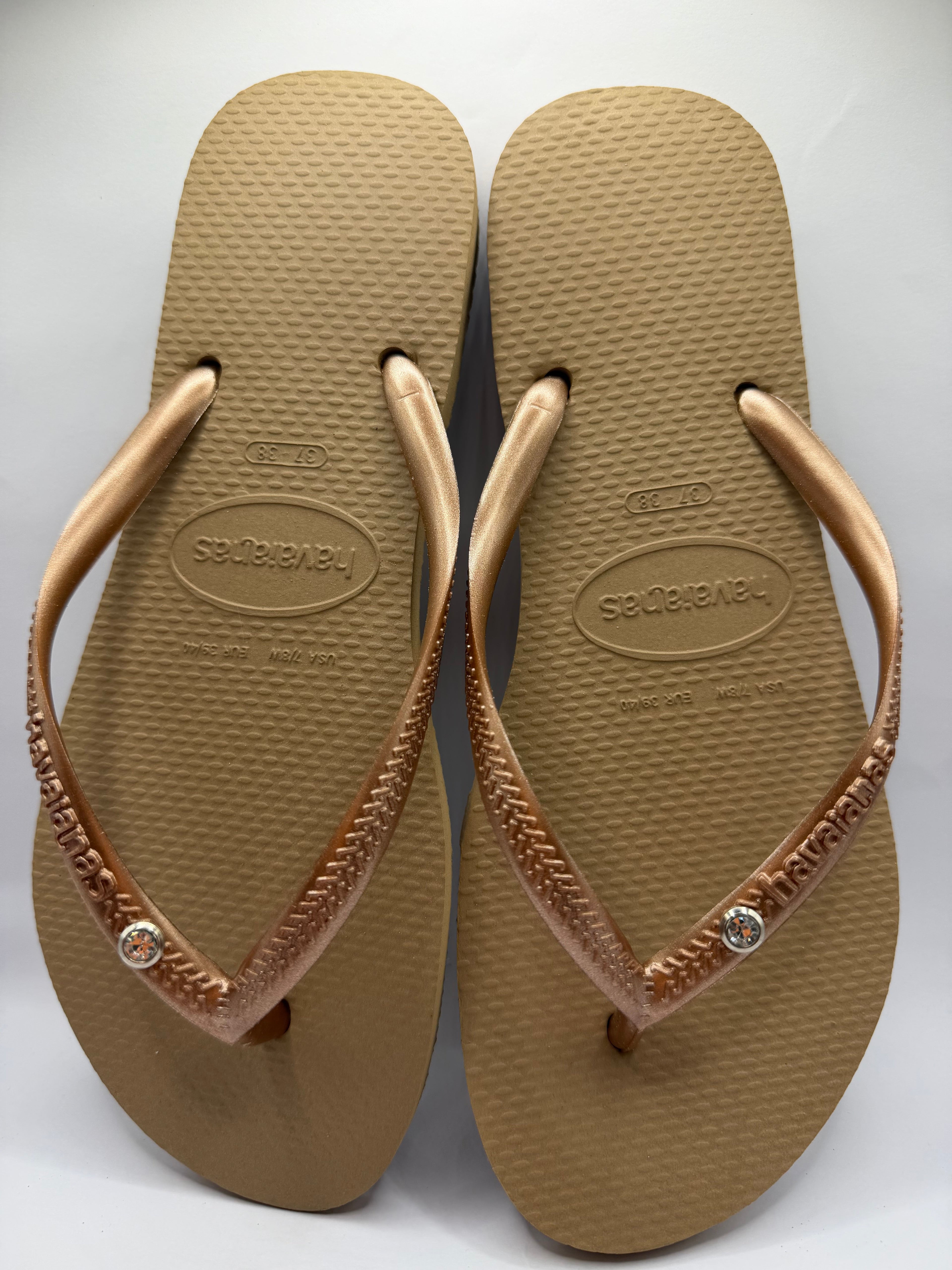 Diamond Flip Flop Rose Gold