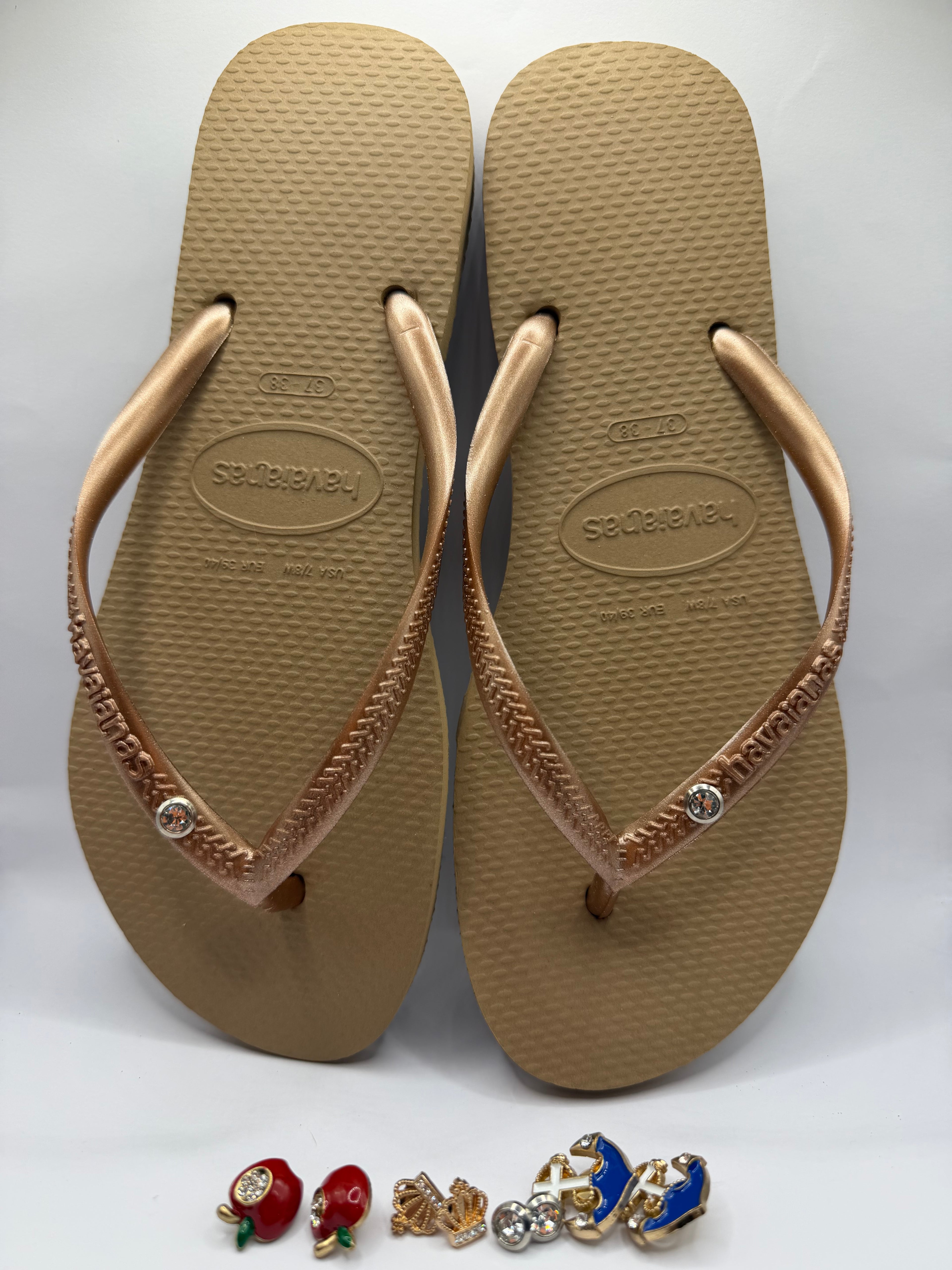 Diamond Flip Flop Rose Gold