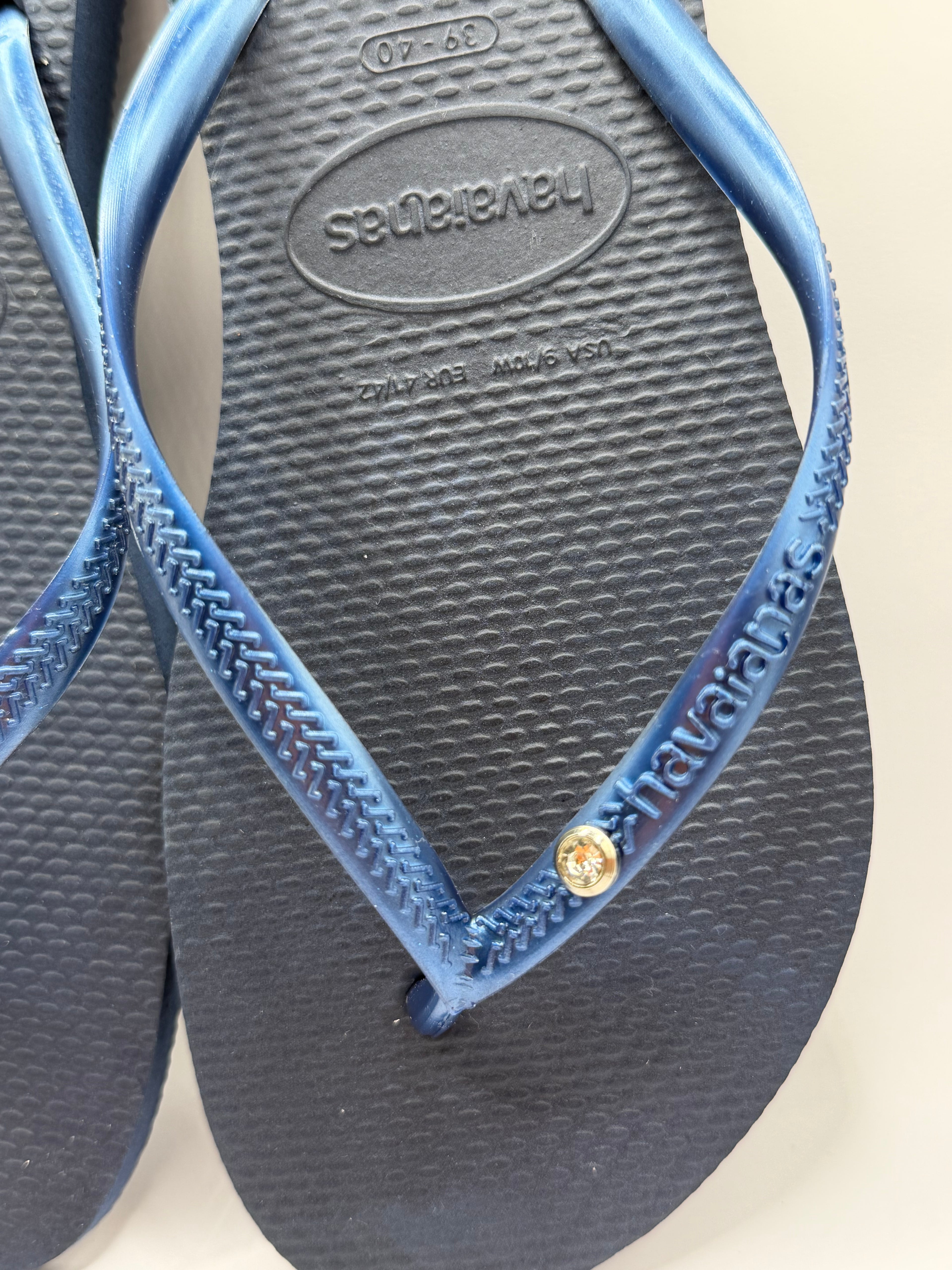 Diamond Flip Flop Navy Blue