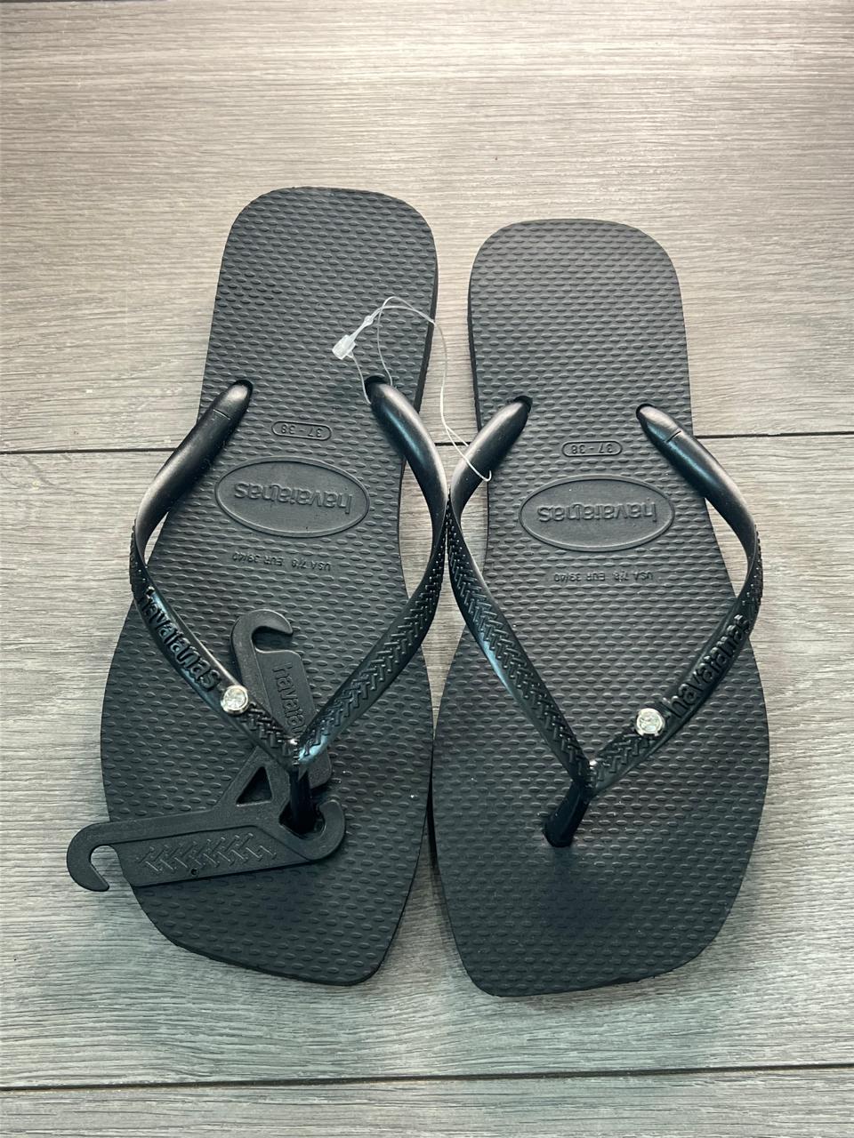 Diamond Flip Flop Square Black