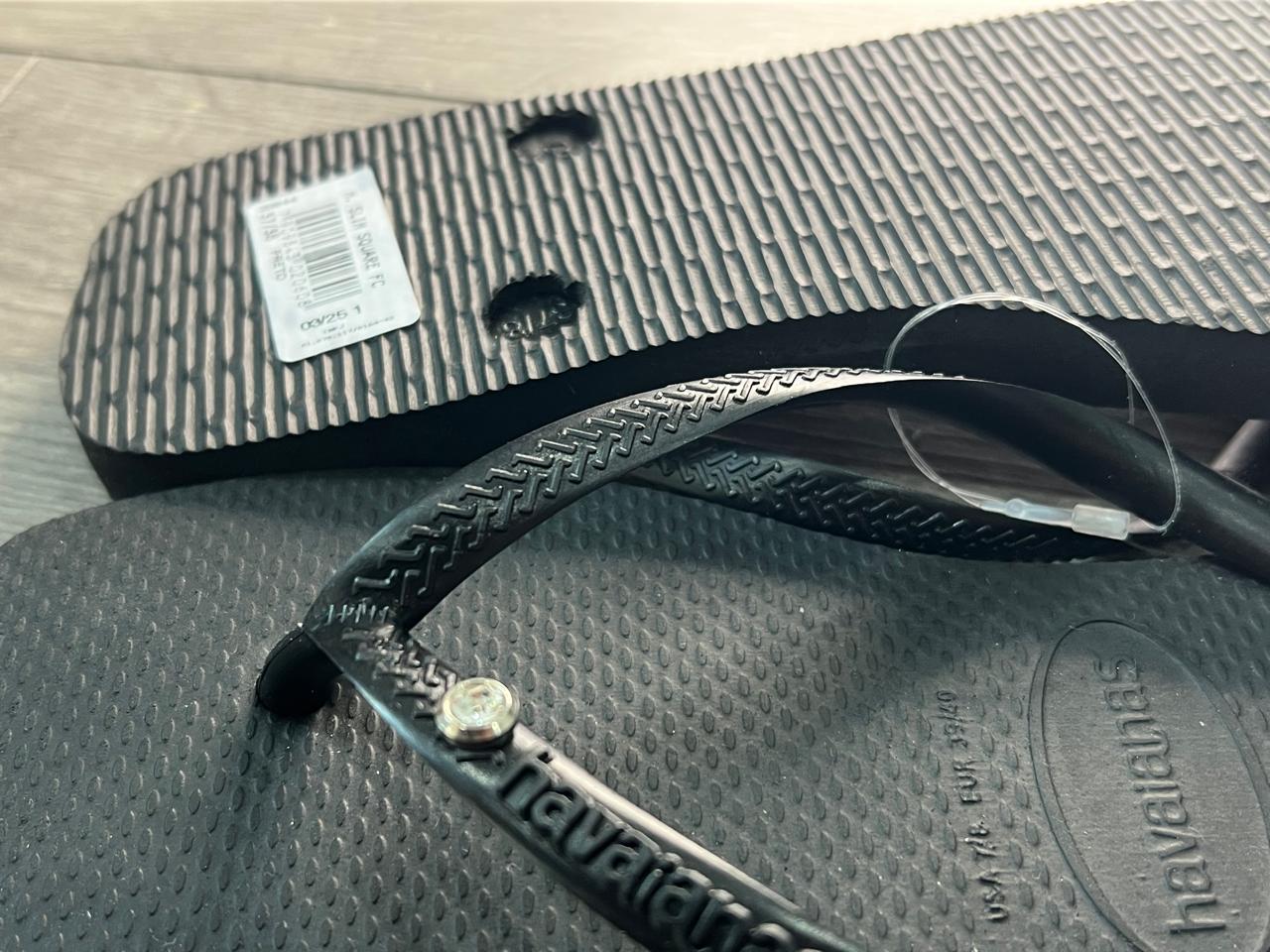 Diamond Flip Flop Square Black